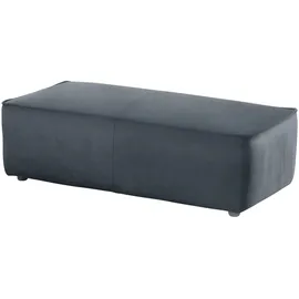 W.Schillig Ecksofa "around-the-block Mega-Sofa & Hocker, viel Platz, Breite 300cm, L-Form", blau (blau z69), B:300cm H:66cm T:164cm, Longlife Xtra-Leder Z69: Das feinnarbige, gedeckte Softleder Z69 besticht durch seine außergewöhnliche Weichheit im trendigen