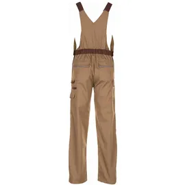 Planam Highline Latzhose khaki/braun/zink, Größe 48