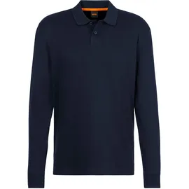 Boss Poloshirt BOSS ORANGE "Pe", Herren, Gr. XL, blau (dunkelblau404), Jersey, Obermaterial: 100% Baumwolle, unifarben, regular fit, Bündchen, Shirts, mit Polokragen