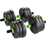 SPORTNOW 3-in-1 Hantelset verstellbar 25 KG Kurzhantel Set Kurzhanteln Langhanteln Hanteln Set Dumbbell mit Verbindungsrohr Kurzhantelset für Krafttraining Zuhause Fitnessstudio   Aosom