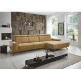 die planbar Ecksofa DIE PLANBAR "PN-EM22041 L-Form", gelb (kurkuma), B:335cm H:89cm T:188cm, Sofas, Ecksofa, wahlweise motorisches Canape oder Sitztiefenverstellung