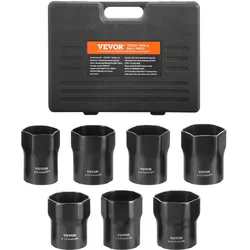 VEVOR Kontermuttern Steckschlüsselsatz 12,7mm Antrieb 7-teilig SAE Metrisch