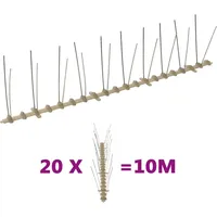 vidaXL Vogelabwehr-Spikes-Set 10 m 20-tlg.