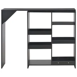 vidaXL Bartisch mit Beweglichem Regal 138 x 39 x 110 cm Schwarz