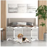 PawHut Hundegitter 1 Stück Weiß 207,5 x 61 cm