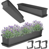 Kadax Blumenkasten 80 cm mit Untersetzer