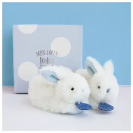 Doudou et Compagnie DC1309 Coffret chaussons bleu lapin Bonbon