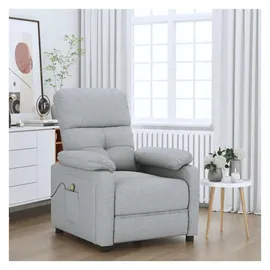 vidaXL Massagesessel 90 x 100 x 90 cm Hellgrau mit Fernbedienung