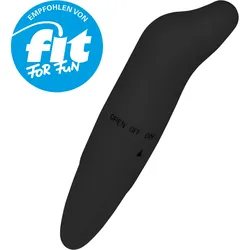 Vibrator mit gebogener Spitze, 12,5 cm, schwarz