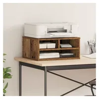 vidaXL Druckertisch, Druckerständer Raucheiche 49x40x22,5 cm Holzwerkstoff braun