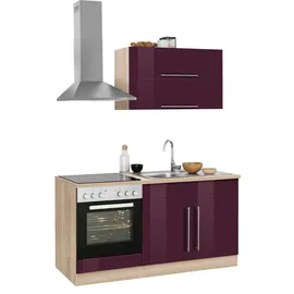 kochstation Küchenzeile KS-Samos 160 cm lila