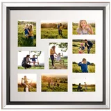 Beliani 10er-Fotorahmen DALABA Silber