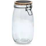 Zeller Vorratsglas m. Bügelverschluss, 1500 ml, Kiefer, ca. Ø 11,5 x 21,5 cm, Aufbewahrung, Glasbehälter, Vorratsdose