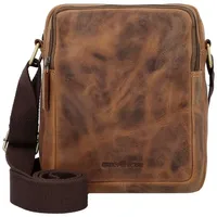 GREENBURRY Umhängetasche Vintage 1555 Crossbody Bag Sattelbraun Braun Herren