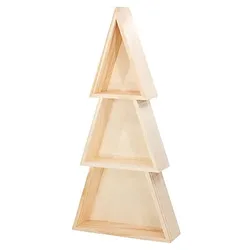 Regal "Tannenbaum" aus Holz, 28 x 59 cm