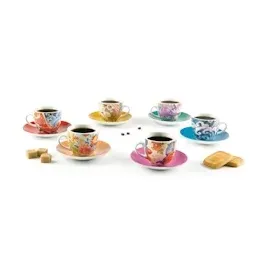 Excelsa Espressotasse mit Untertasse 0,09 l Mehrfarbig 6 St.