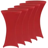 nyvi Stehtischhusse 5er 70-75 x 110-120 cm Rot