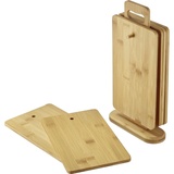Westmark Frühstücksbrettchen, 7-teilig, 62022270 – 6 Brettchen für Frühstück und Abendbrot, auch ideal als Schneidebretter oder Servierplatten – Bambus, 7-tlg.