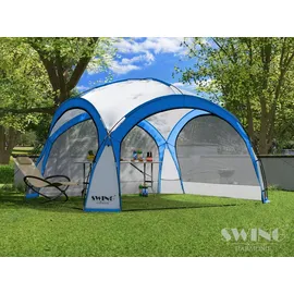 Swing&Harmonie Faltpavillon 3,6 x 3,6 m inkl. 4 Seitenteile Blau