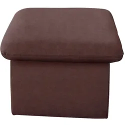 Hocker COTTA "Casino", braun, B:56cm H:42cm T:56cm, Luxus-Kunstleder, NaturLEDER, echtes Rindsleder, Luxus-Microfaser (100% Polyester), SOFTLUX-Kunstleder, Hocker