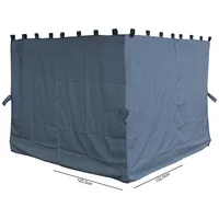 Quick Star Seitenteile für Pavillon Paris 3x3 4 Stück 2,45 x 1,95 m Grau