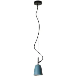studio 110, lampada a sospensione metallo azzurro, faro barcelona