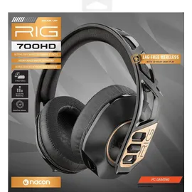 Plantronics Nacon Rig 700HD, kabelloses Gaming-Headset für PC, schwarz