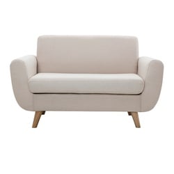 Skandinavisches 2-Sitzer-Sofa in Beige aus massivem Hevea PURE