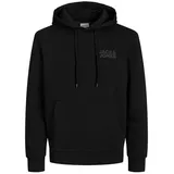 JACK & JONES Kapuzensweatshirt JJ Ecorp Logo Sweat Hood mit Markenschriftzug schwarz L