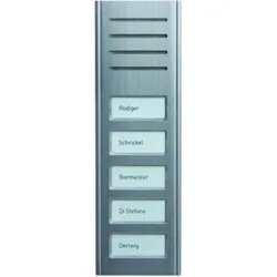 TCS ASX13005-0010 Audio Außenstation Serie ASX 5 Namenfeldtaster (zentriert), AP silber ASX130050010