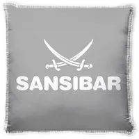 Sansibar Doubleface, Kissenhülle - silber - 50x50 cm