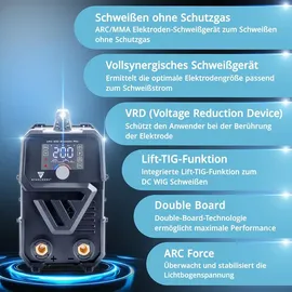 STAHLWERK ARC 200 Synergic Pro (Inverterschweissgerät)