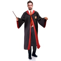 Ciao 11770 Original Harry Potter Gryffindor Deluxe (Einheitsgröße für Erwachsene) mit gesticktem Wappen und Krawatte umhang, Nero, Rosso, Taglia unica