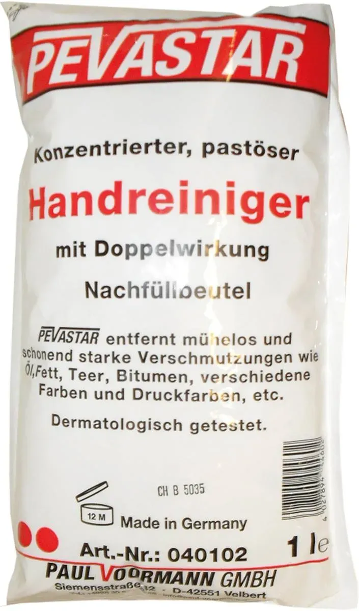 Pevastar Handreiniger 0,25 - 10 L, VOC = 0,00 %, konzentrierte Hautreinigung, Schmutz-Entfernung