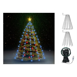 vidaXL Weihnachtsbaum-Lichternetz mit 210 LEDs Blau 210 cm
