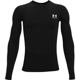 Under Armour HeatGear Armour langarm Trainingsshirt Jungen 001 black/white XL 160-170 cm