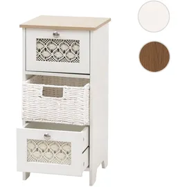 Mendler Kommode HWC-O75 63 x 30 x 30 cm Natur-weiß