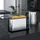 Arendo 2-teiliges Frühstücksset, Edelstahl Wasserkocher 2200W, 4-Scheiben Langschlitz Toaster, Silber