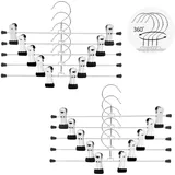 VFANDV Hosenbügel Klemmbügel,Metall Hosenbügel Kleiderbügel Metall Rockbügel mit rutschfest Clips Hosenkleiderbuegel Haken für Hosen Unterwäsche Socken Röcke (30cm) (10)