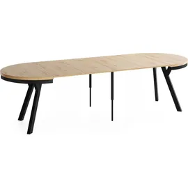 WFL GROUP Runder Esstisch 100 x 77 x 100 cm braun