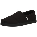 TOMS Herren Alp FWD Flacher Slipper, Schwarzes, recyceltes Baumwoll-Segeltuch, 42.5 EU