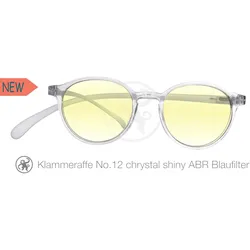 Lesebrille No.12 Klammeraffe Blaufilter crystal shiny