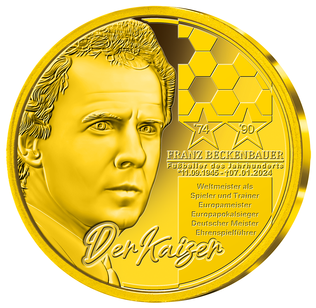 Gold-Ehrenprägung Franz Beckenbauer