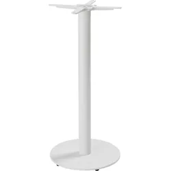Oviala Business Runder Stehtisch 60 cm mit weißem Fuß und weißer Marmorverkleidung