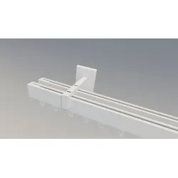 Gardinenstange INDEKO "Bern", weiß, L:100cm, Gardinenstangen, Innenlauf Komplett-Set inkl. Gleitern und Montagematerial