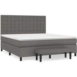 vidaXL Boxspringbett 180 x 200 cm Grau