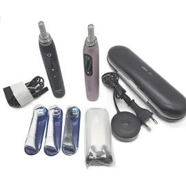 Oral-B iO Series 9 Black Onyx + 2. Handstück Rose Quartz + Aufsteckbürste + Reisetui