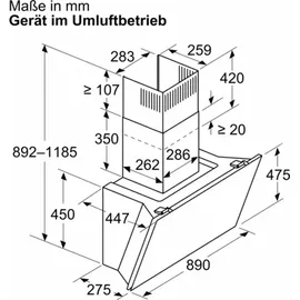 Bosch Serie 8 DWK91LT60 Wandhaube 90 cm