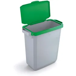 Durable DURABIN 60 grau + grüner Deckel (Klappdeckel)
