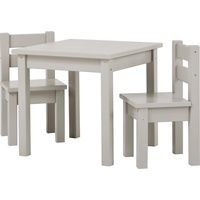 Hoppekids Kindersitzgruppe »MADS Kindersitzgruppe«, (Set, 5 tlg., 1 Tisch, 4 Stühle), grau